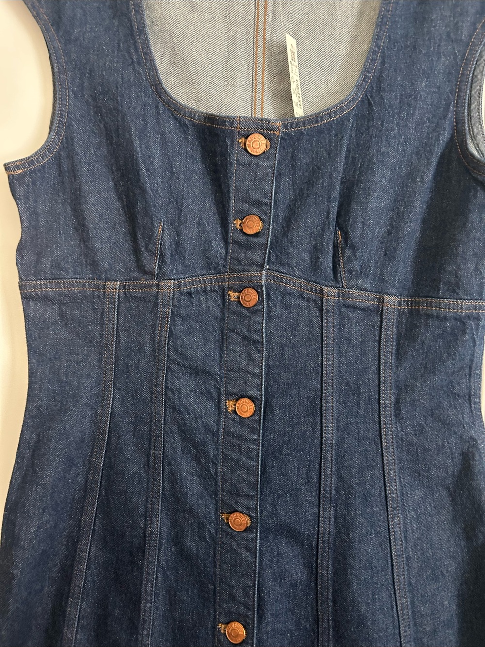 NWT Madewell Denim Button-Front Dress - Picture 3 of 3